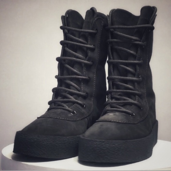 Shoes - Suede Lace Up Crepe Military Combat Boots